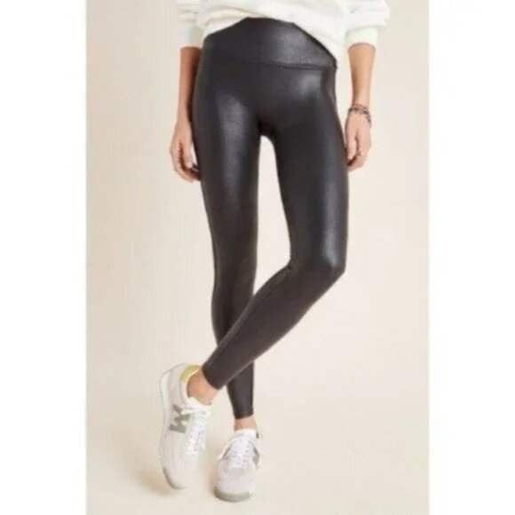 SPANX Pants - Spanx Faux Leather Leggings High Waist Rise Vegan Stretch Skinny Fit Black XL